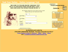 Tablet Screenshot of italian-language-test.scuolaleonardo.com